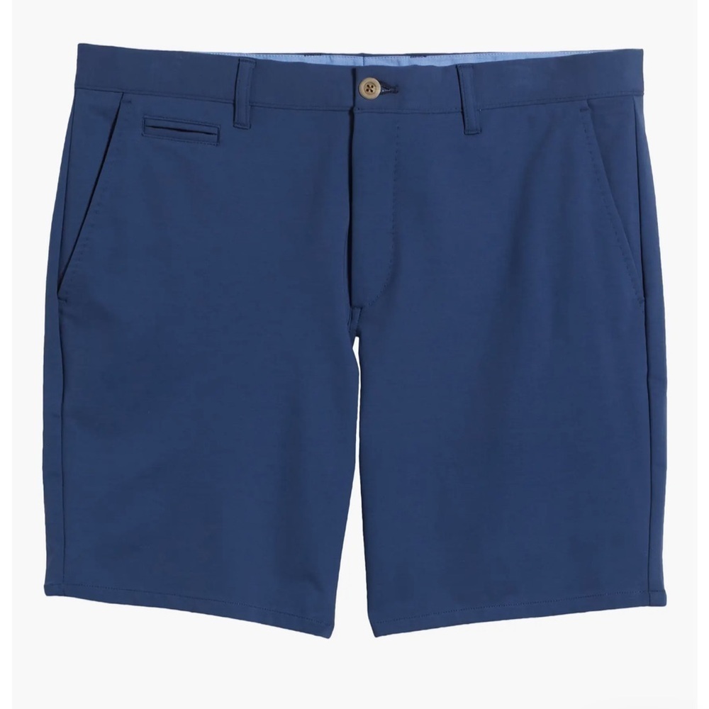 Johnnie -O Men's 35 Chino Shorts High Tide Blue Sz 35 x 8”